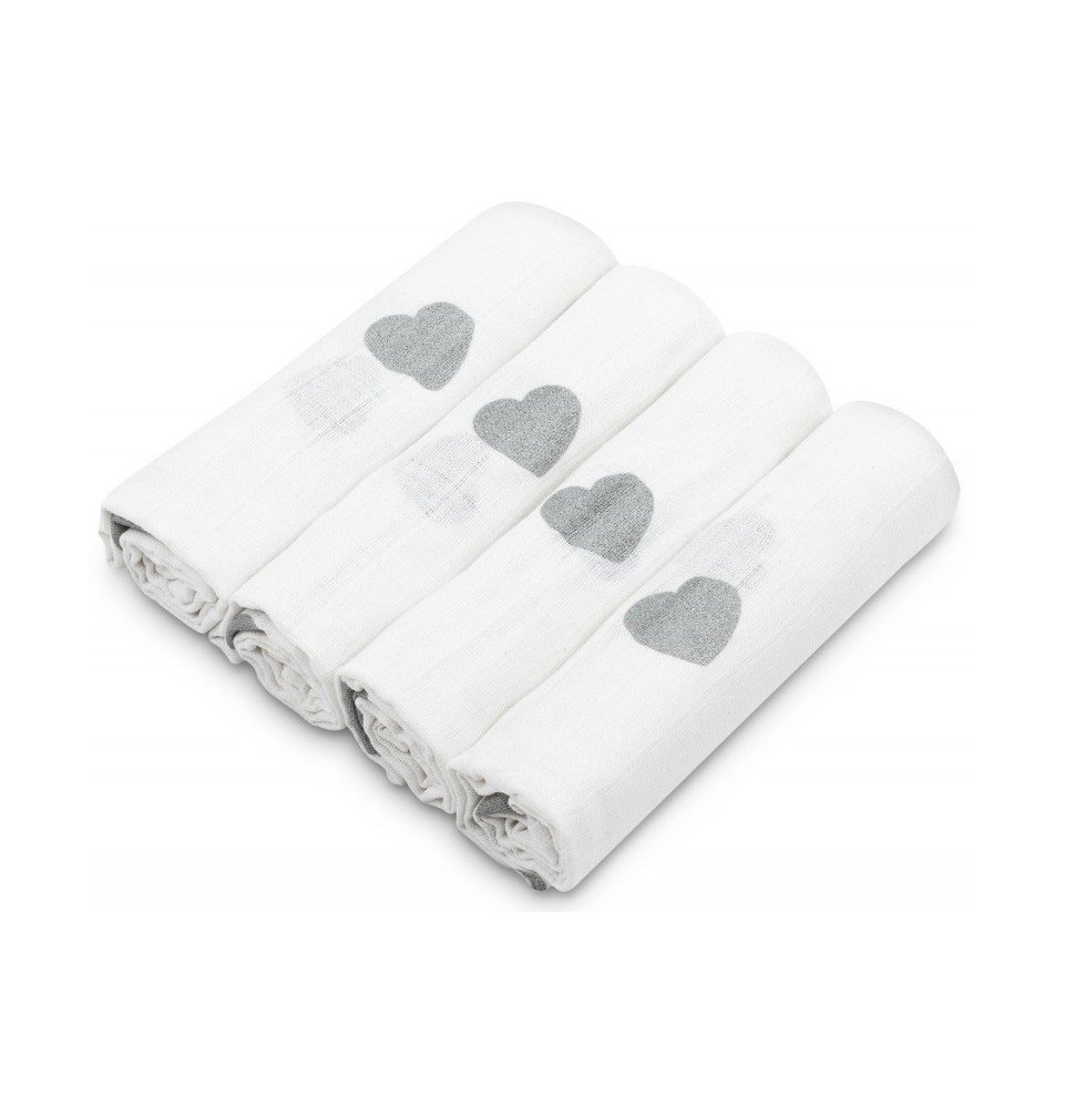 Vystyklai kūdikiams Silver Hearts, 4vnt