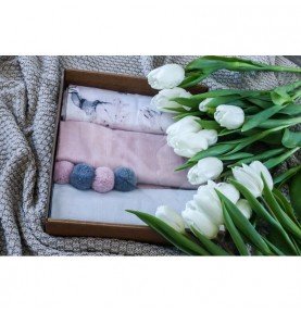 Muslino vystyklai kūdikiams, Pink, 3vnt.