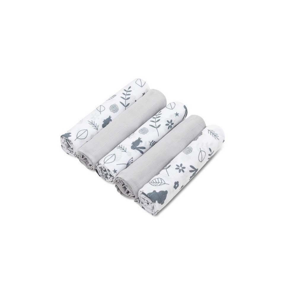 Muslino vystyklai Secret Forest, 5vnt.