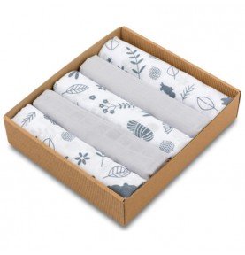 Muslino vystyklai Secret Forest, 5 vnt.