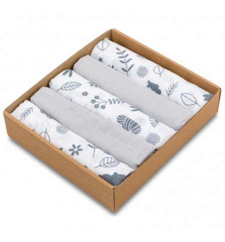 Muslino vystyklai Secret Forest, 5vnt.