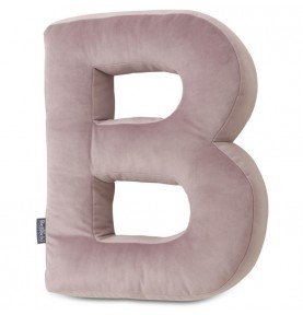 Dekoratyvinė pagalvė B raidė Puder Pink