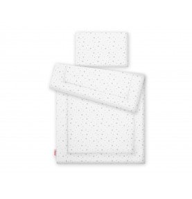 Antklodės ir pagalvės komplektas Bobono Gray stars, 100x135cm