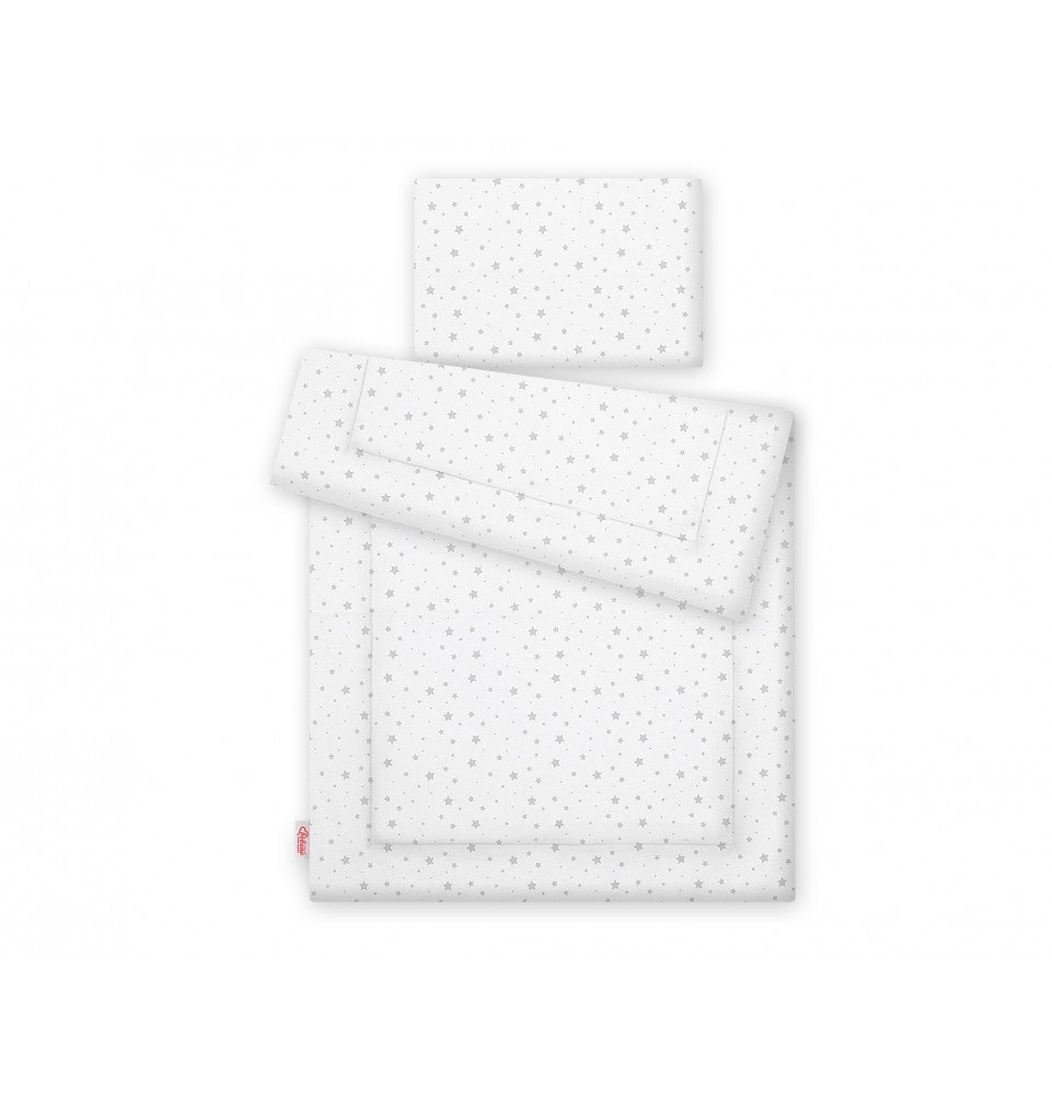 Antklodės ir pagalvės komplektas Bobono Gray stars, 100x135cm