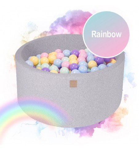 Kamuoliukų baseinas Rainbow, 250 kamuoliukų, 40cm
