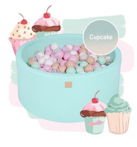 Kamuoliukų baseinas Cupcake, 250 kamuoliukų, 40cm