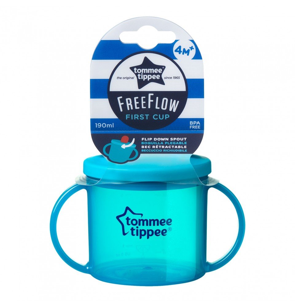 Puodelis Tommee Tippee First Cup, 4mėn.+, 190ml, 43111087