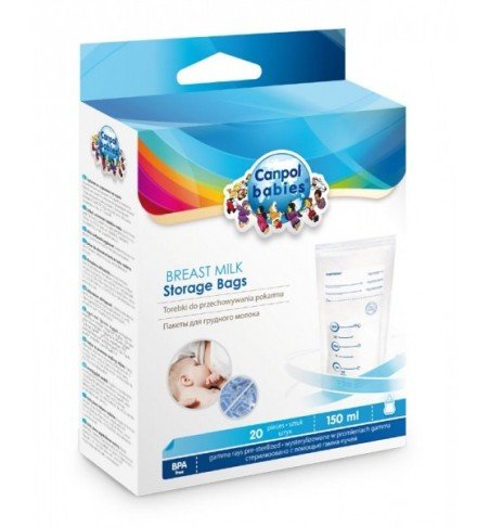 Maišeliai pienui šaldyti Canpol Babies, 150ml, 20 vnt. 70/001