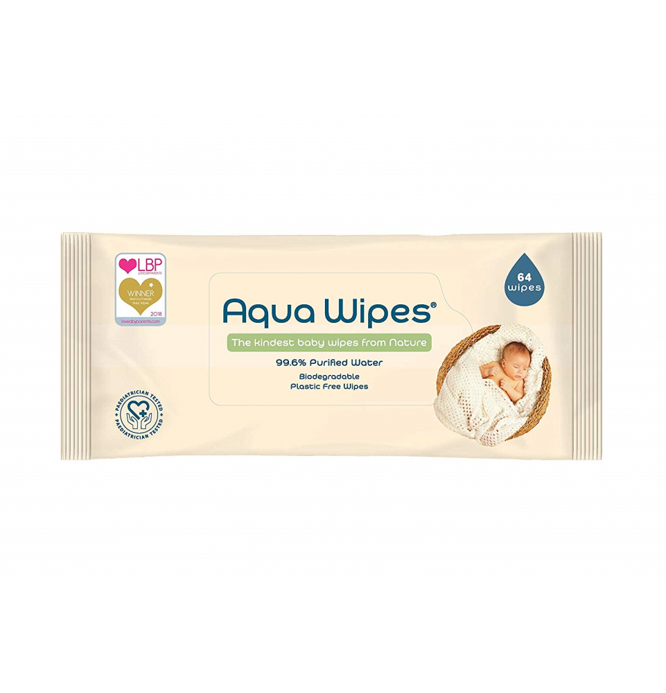 Drėgnos servetėlės Aqua Wipes 64vnt. AQW64F