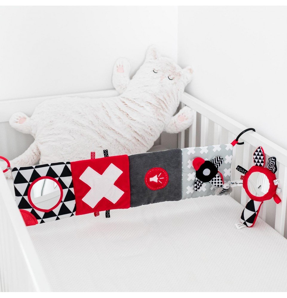 Minkštas kontrastinis žaislas su garsu ir veidrodžiu Canpol Babies Sensory Toys