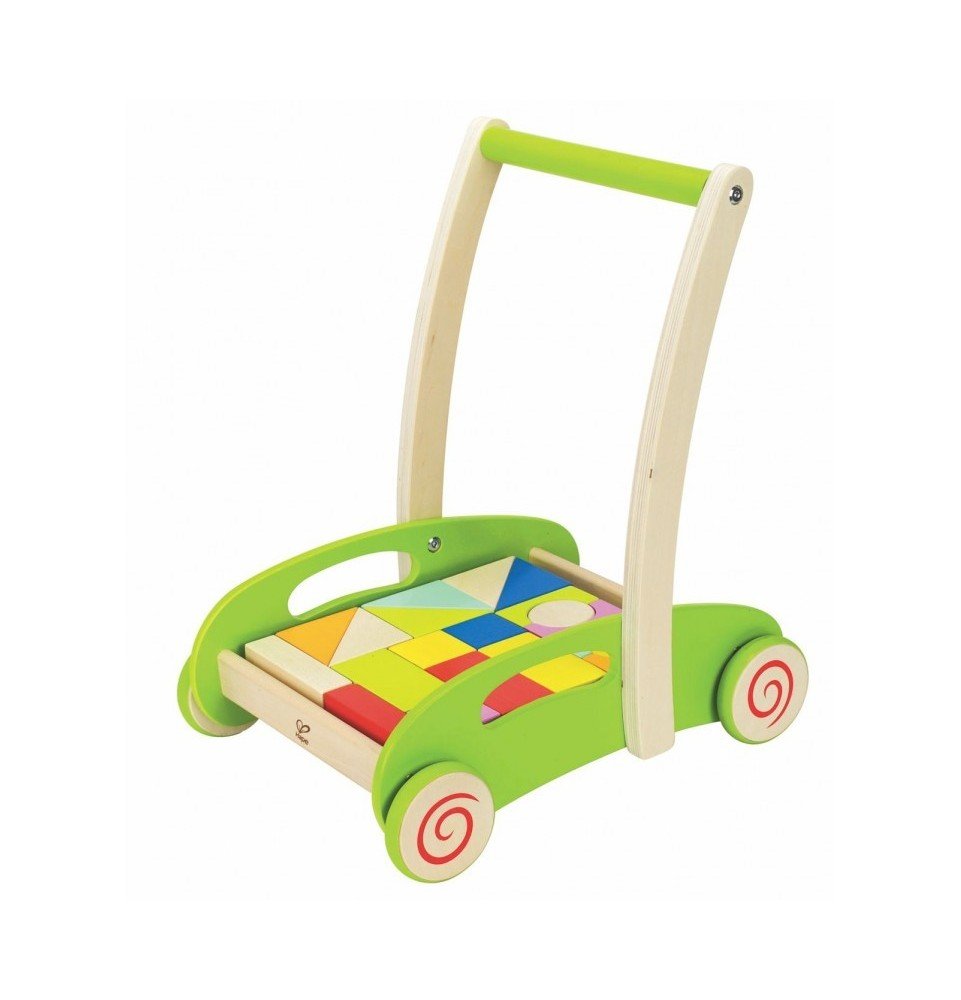 Žaislinis vežimėlis su kaladėlėmis Hape