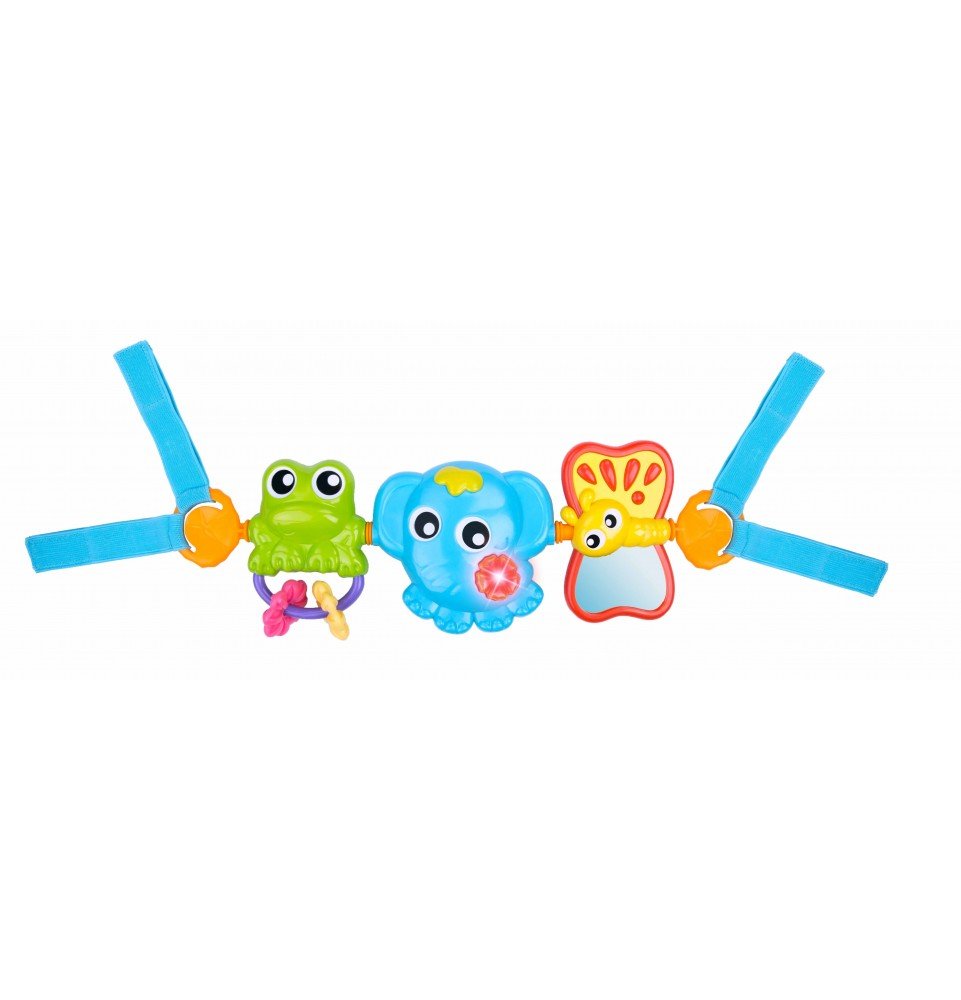 Muzikinis vežimėlio žaislas Playgro Travel Trio Musical