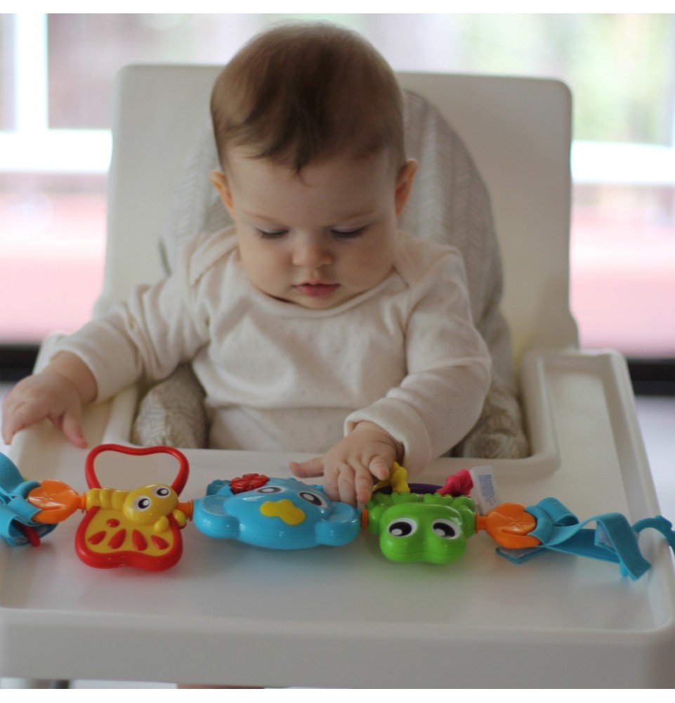 Muzikinis vežimėlio žaislas Playgro Travel Trio Musical