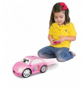 Radijo bangomis valdomas automobilis BB Junior Volkswagen Easy Play, rožinis
