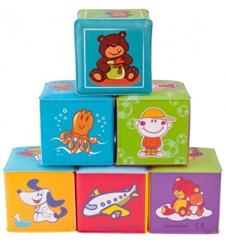 Minkštos kaladėlės Canpol Babies 6vnt, 6m+