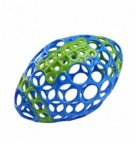 Futbolo kamuolys Oball, mėlynas/žalias, 0m+