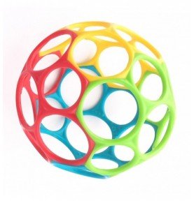 Klasikinis kamuolys Oball, raudonas/geltonas/žalias/mėlynas, 0m+