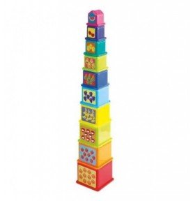 Veiksmo kaladėlės Playgo Infant&Toddler Stick & Stack Blocks, 12m+