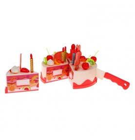 Žaislinis gimtadienio tortas su priedais