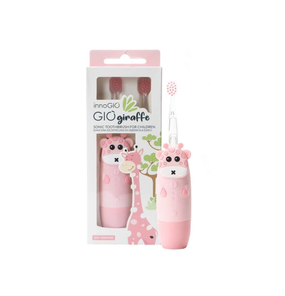 Elektrinis dantų šepetėlis InnoGio Gio Giraffe, rožinis Elektrinis dantų šepetėlis InnoGio Gio Giraffe, rožinis