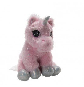 Pliušinis vienaragis Unicorn, rožinis, 25cm
