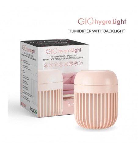 Oro drėkintuvas InnoGio Gio Hygro Light, rožinis