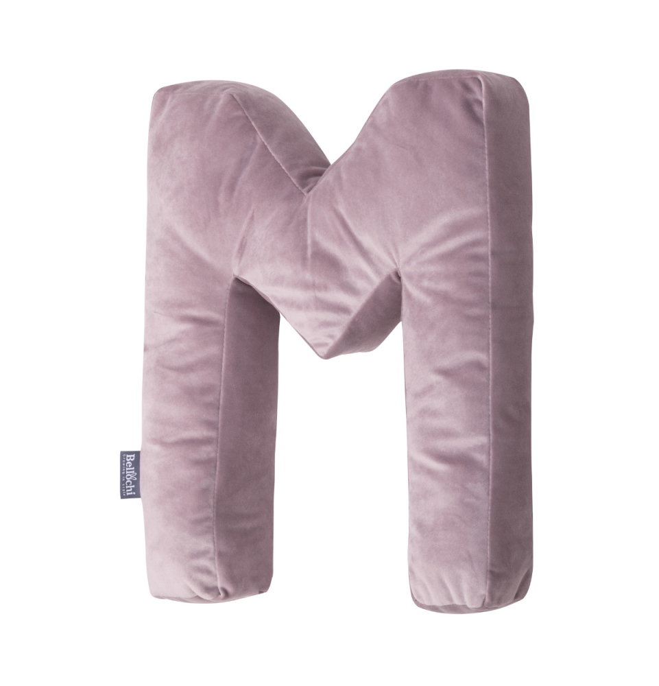 Dekoratyvinė pagalvė M raidė Pink