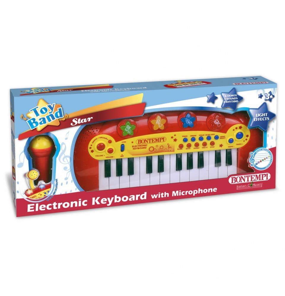 Elektroninis pianinas 24 klavišų su mikrofonu Bontempi, 12 2931