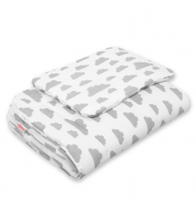 Antklodės ir pagalvės komplektas Bobono Gray clouds, 75x100cm