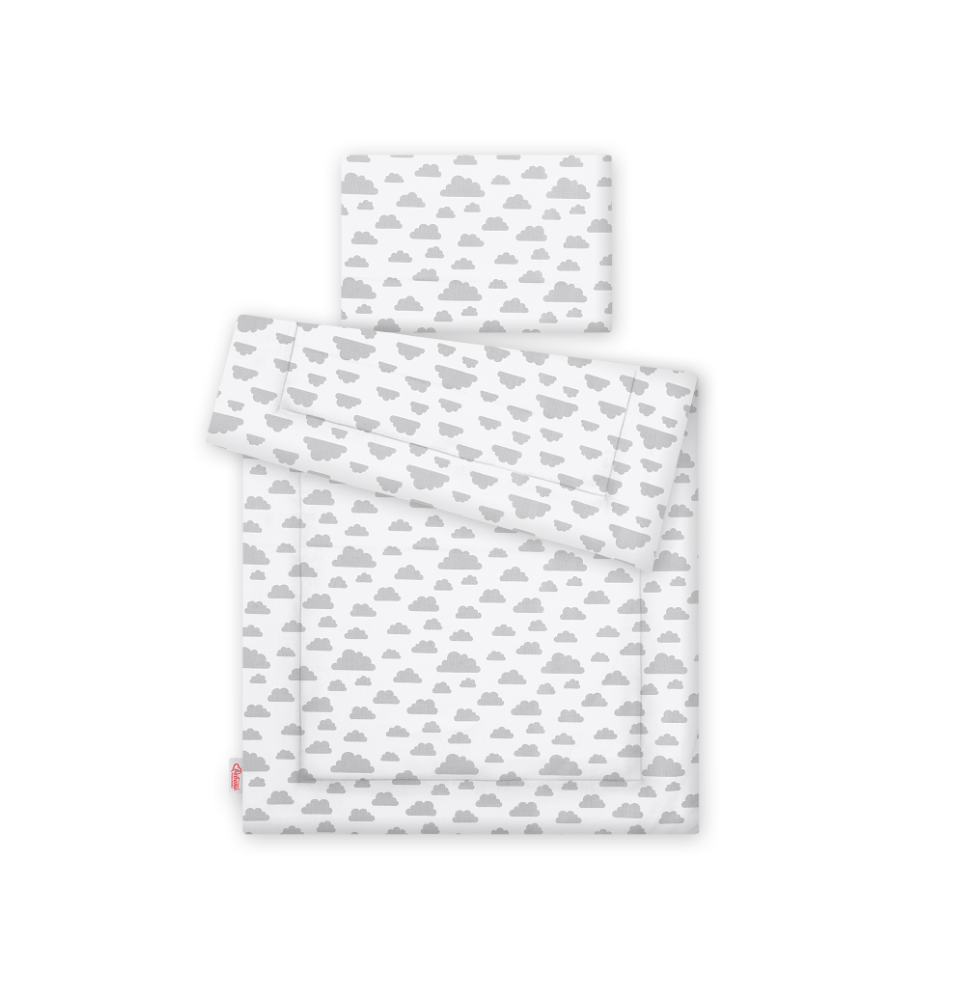 Antklodės ir pagalvės komplektas Bobono Gray clouds, 100x135cm