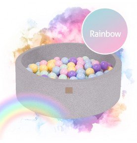 Kamuoliukų baseinas Rainbow, 250 kamuoliukų, 30cm