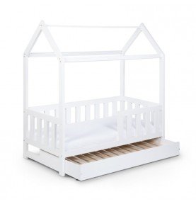 Vaikiška lova Klupš Liv, Balta, 160x80cm