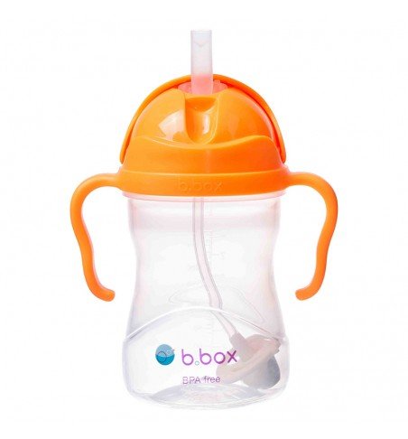 Neišsiliejanti gertuvė su šiaudeliu B.Box Orange, 240ml