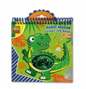 Magiška spalvinimo knygelė su blizgučiais SES Dinozaurai
