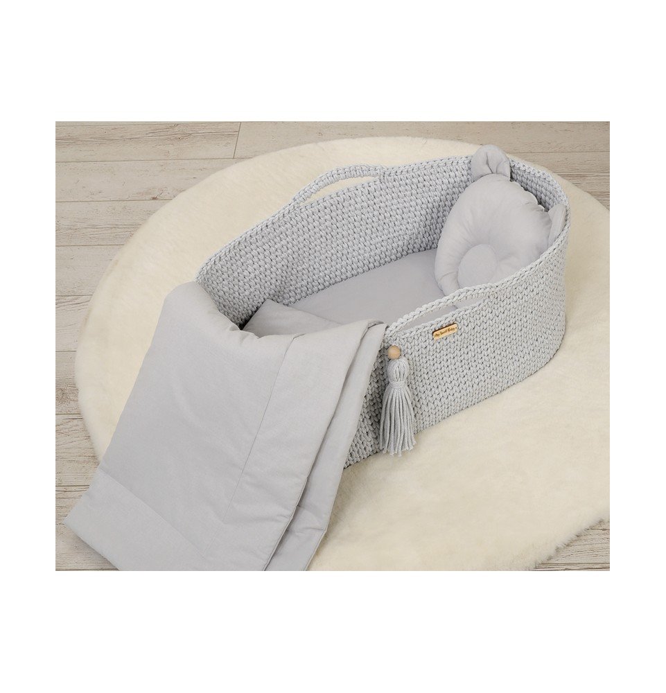 Pagalvės ir anklodės komplektas My Sweet Baby Grey