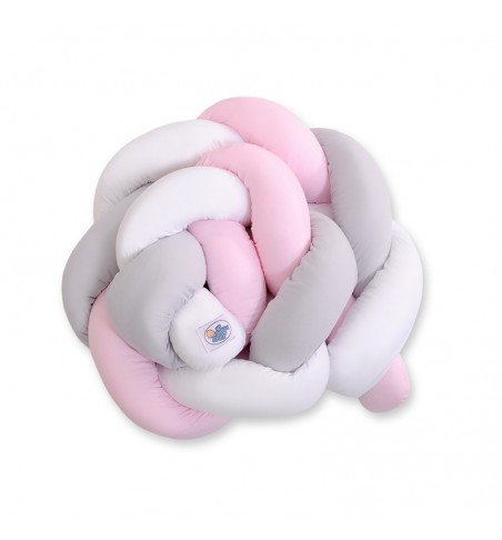 Pinta vaikiškos lovelės apsauga My Sweet Baby White/Grey/Pink