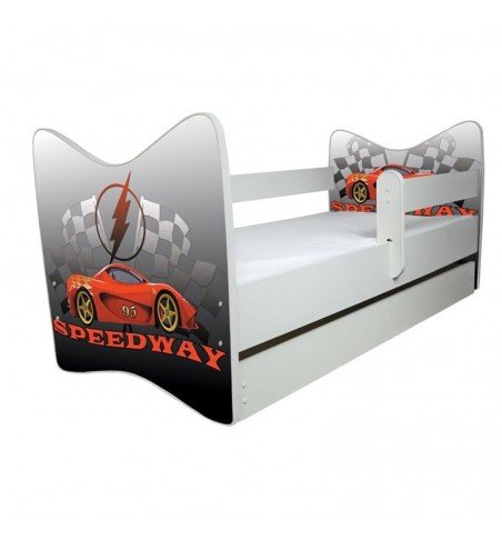 Vaikiška lova su stalčiumi Junior Deluxe Speedway, 140x70cm
