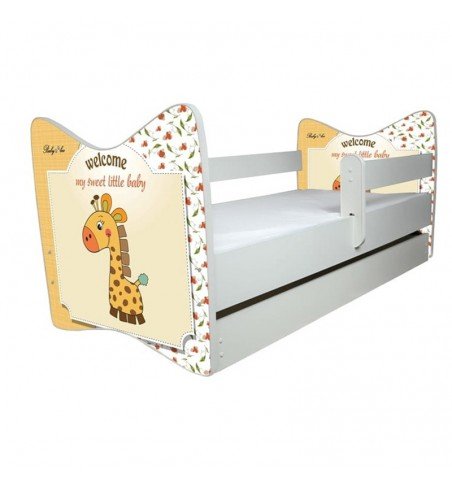 Vaikiška lova su stalčiumi Junior Deluxe Sweet Giraffe, 140x70cm