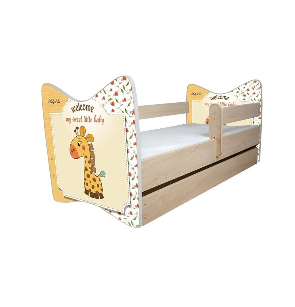 Vaikiška lova su stalčiumi Junior Deluxe Sweet Giraffe, 140x70cm