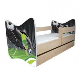 Vaikiška lova su stalčiumi Junior Deluxe Football, 140x70cm