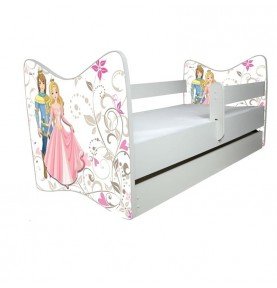 Vaikiška lova su stalčiumi Junior Deluxe Prince and Princess, 140x70cm