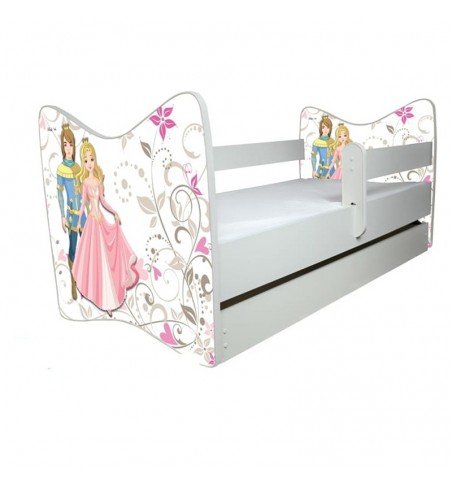 Vaikiška lova su stalčiumi Junior Deluxe Prince and Princess, 140x70cm