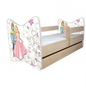 Vaikiška lova su stalčiumi Junior Deluxe Prince and Princess, 140x70cm