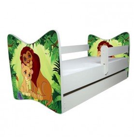 Vaikiška lova su stalčiumi Junior Deluxe Lion The King, 140x70cm