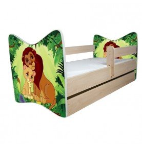 Vaikiška lova su stalčiumi Junior Deluxe Lion The King, 140x70cm