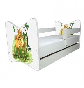 Vaikiška lova su stalčiumi Junior Deluxe Bambi, 140x70cm