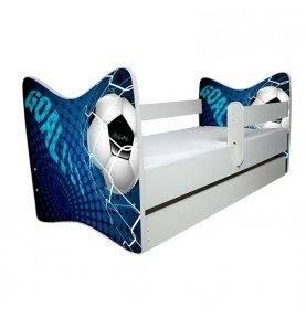 Vaikiška lova su stalčiumi Junior Deluxe Goal, 140x70cm