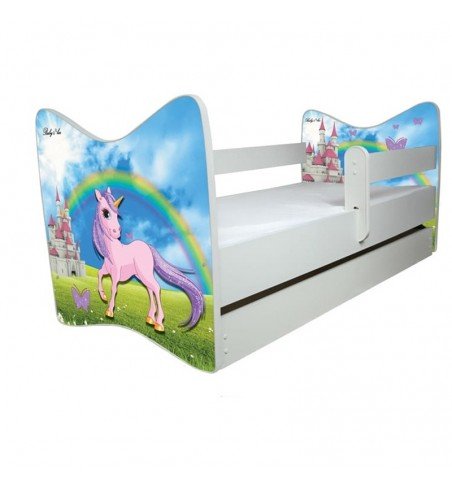 Vaikiška lova su stalčiumi Junior Deluxe Fairy-tale Land, 140x70cm