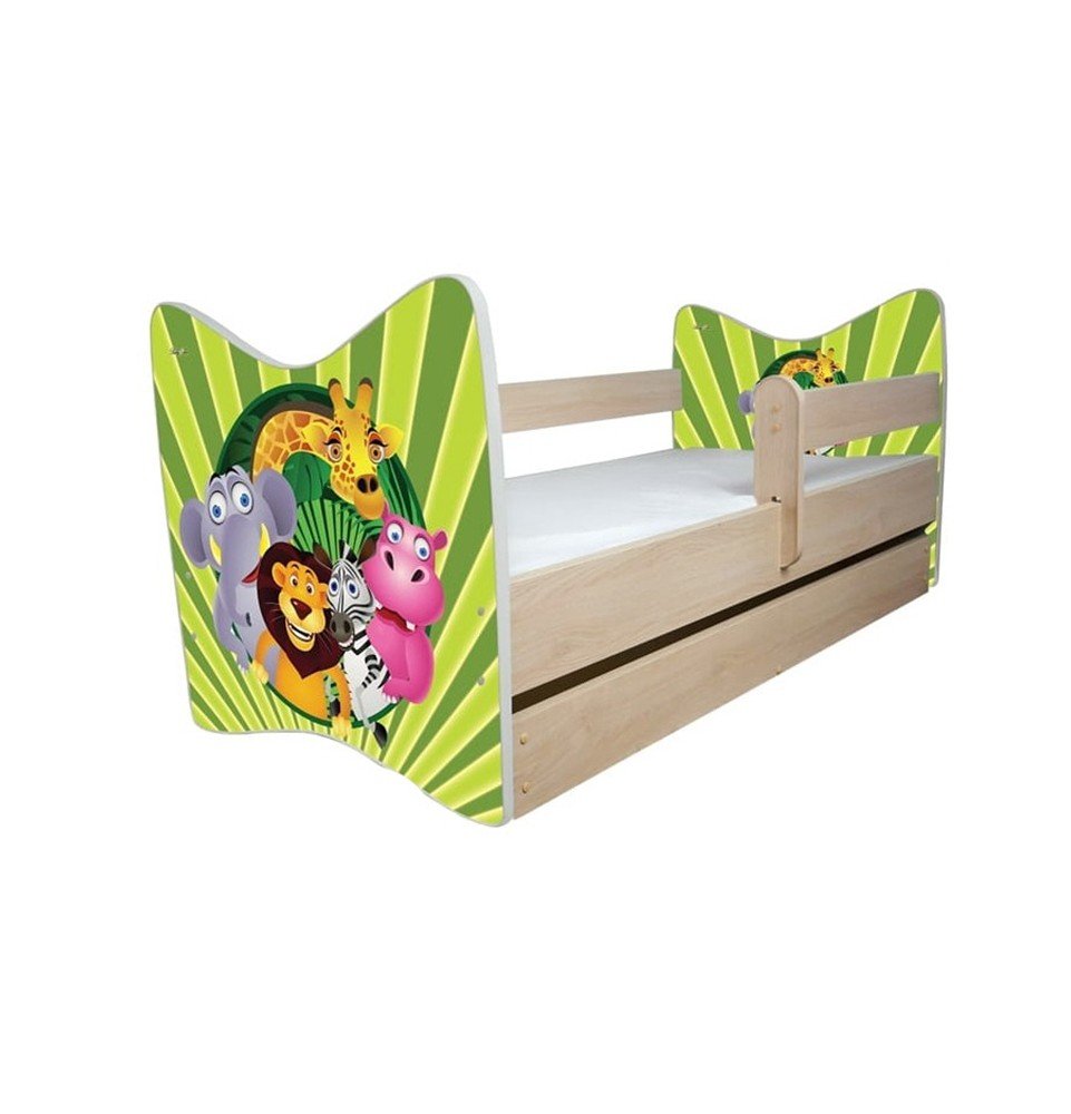 Vaikiška lova su stalčiumi Junior Deluxe Animals, 140x70cm