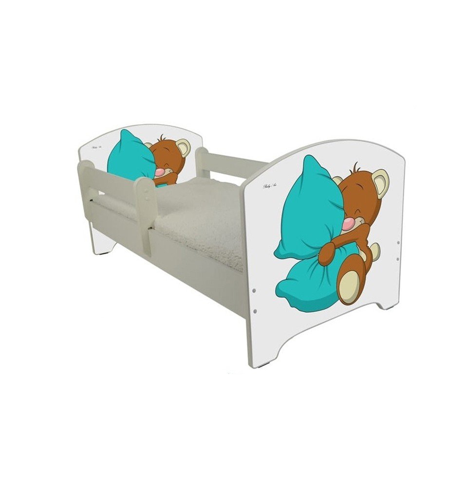 Vaikiška lova su stalčiumi Oscar Teddy Bear With A Pillow, 140x70cm